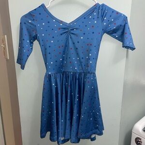 Dot Dot Smile Blue Starry Kids Dress 3/4
